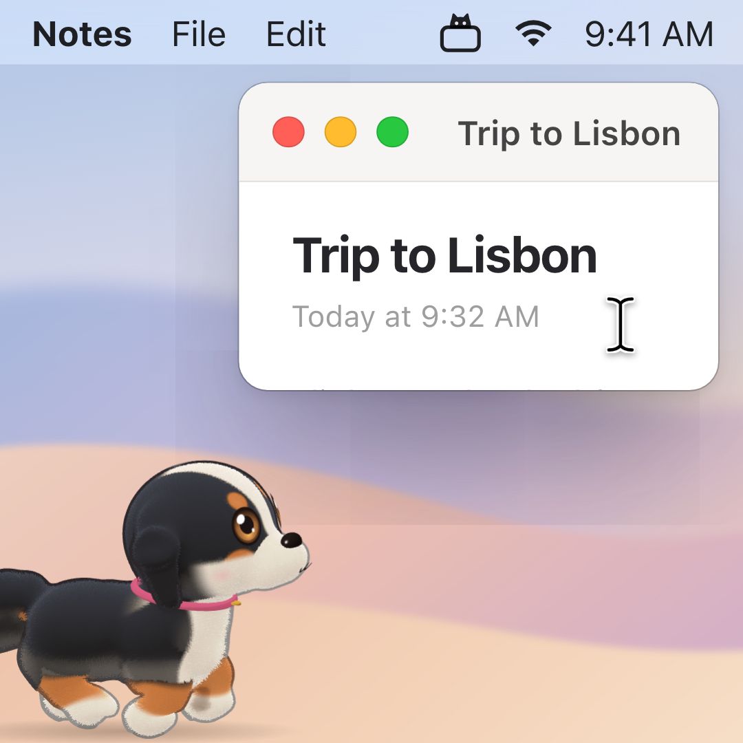 Maddie walks onto a Mac desktop